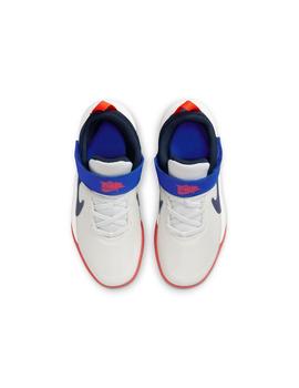 Zapatilla Niño Nike Team Hustle Blanco Azul