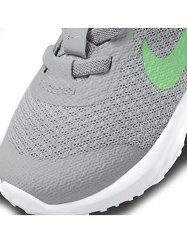 Zapatilla Niño Nike Revolution 6 Gris Verde