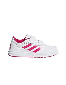 Zapatilla adidas Altasport Niña Blanca y rosa