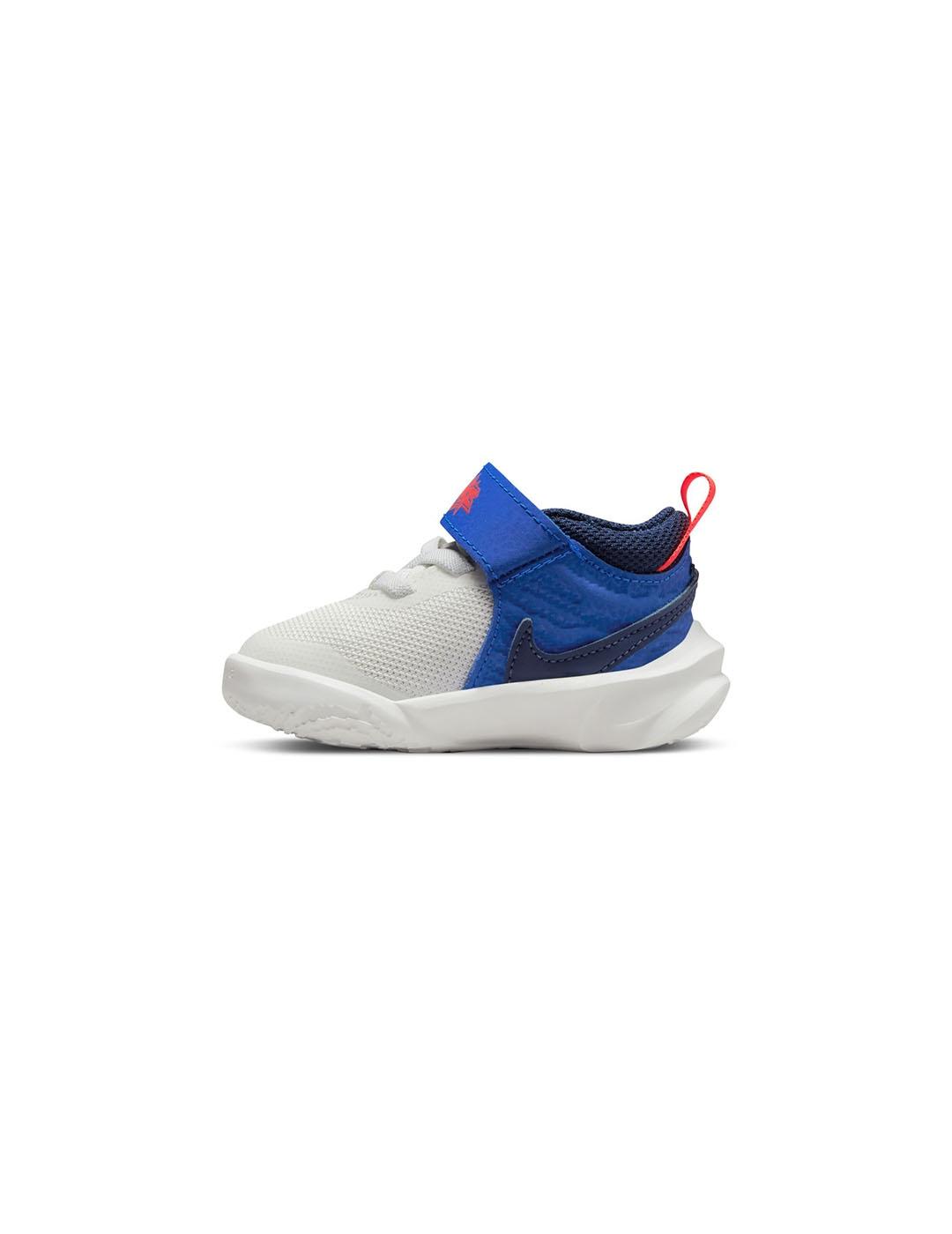 Zapatilla Baby Nike Team Hustle D 10 Blanco Azul