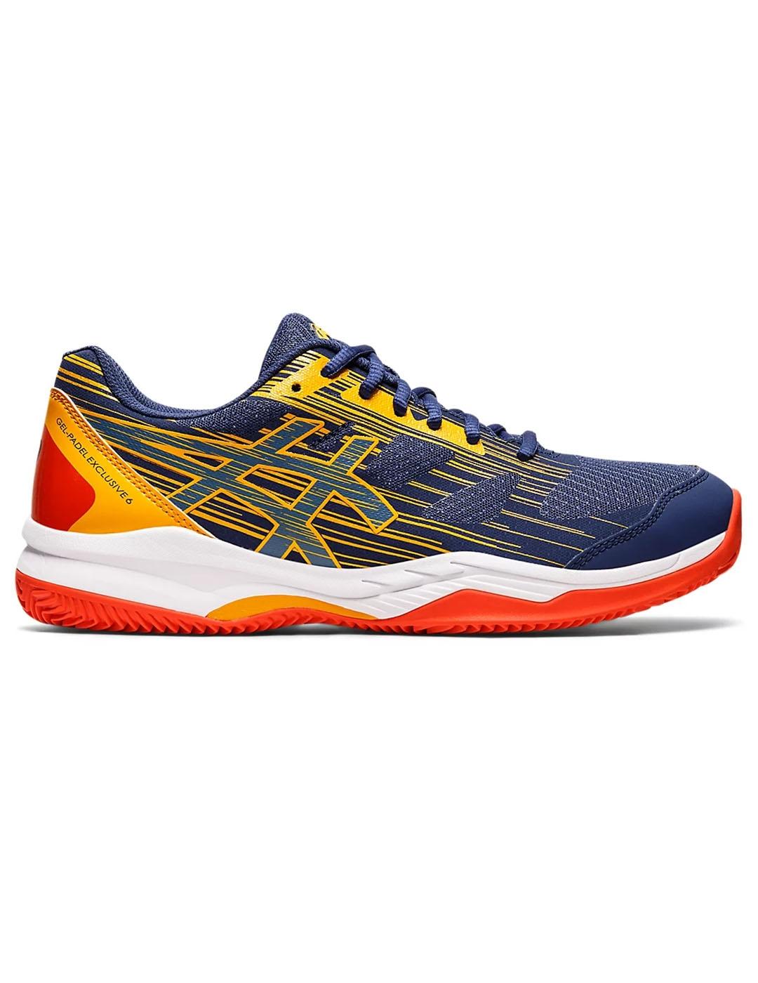 Zapatillas de pádel hombre - Asics Gel Dedicate 8 blanco naranja