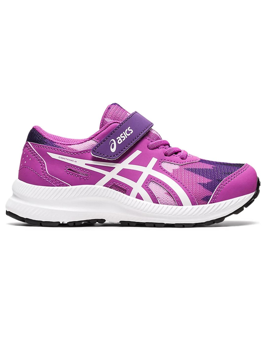 Zapatilla Niña Asics Contend ™ 8 Prin Ps Morado Blanca