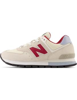 Zapatilla Hombre New Balance 574 Rugged Beige Granate.