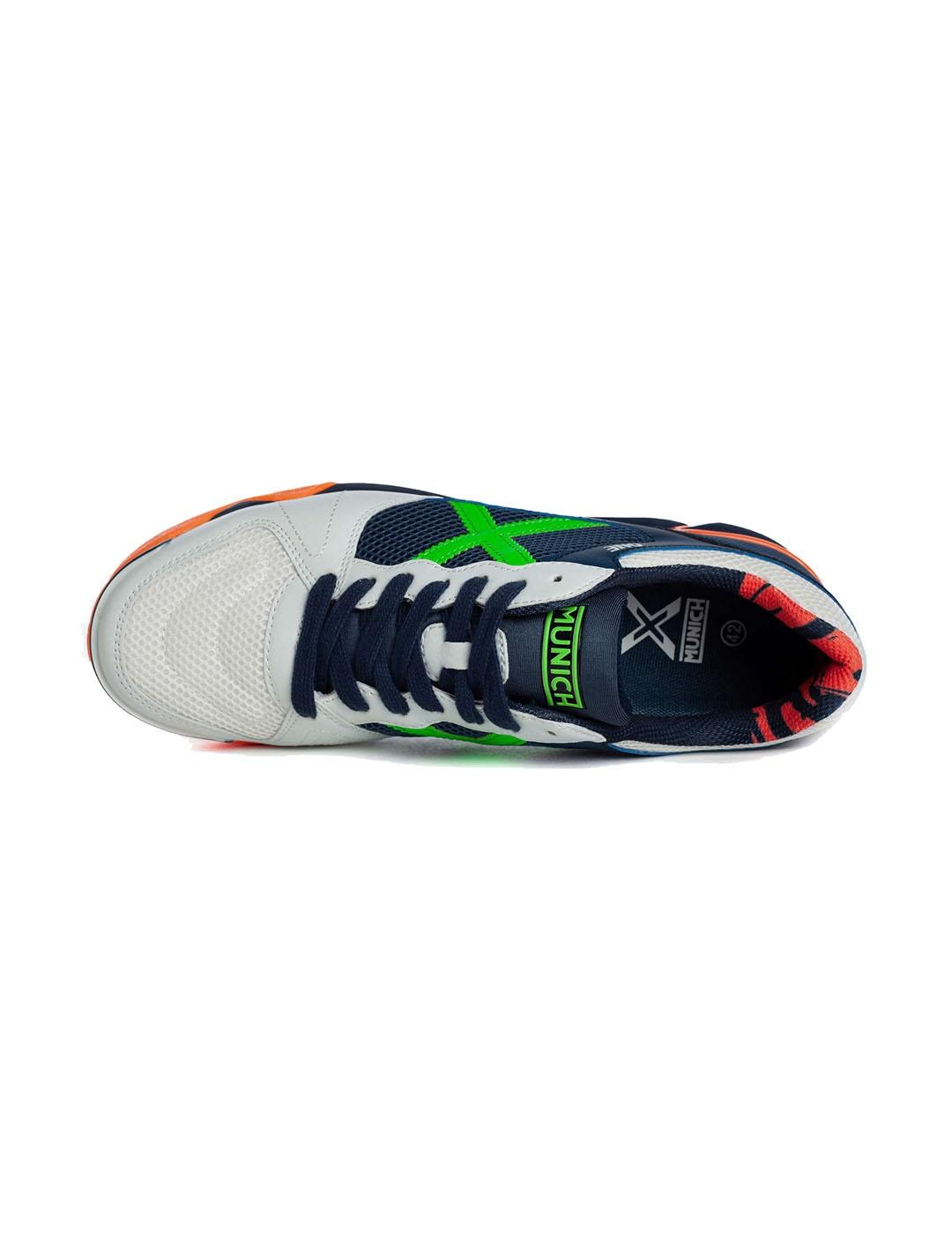 Zapatilla futbol sala Niño Munich One 49 velcro multicolor