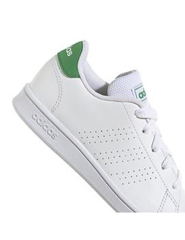 Zapatilla Junior adidas Advantage Blanco/Verde