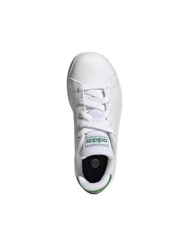 Zapatilla Junior adidas Advantage Blanco/Verde