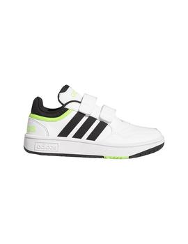 Zapatilla Niñ@ adidas Hoops 3.0 Blanco/Negro