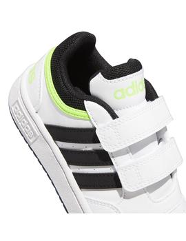 Zapatilla Niñ@ adidas Hoops 3.0 Blanco/Negro