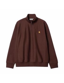 Sudadera Hombre Carhartt WIP Half Zip American Marrón.