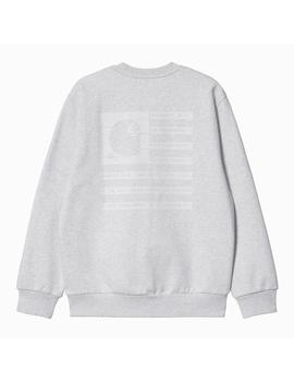 Sudadera Hombre Carhartt WIP Label State Flag Gris