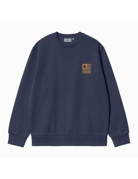 Sudadera Hombre Carhartt WIP Label State Flag Marino