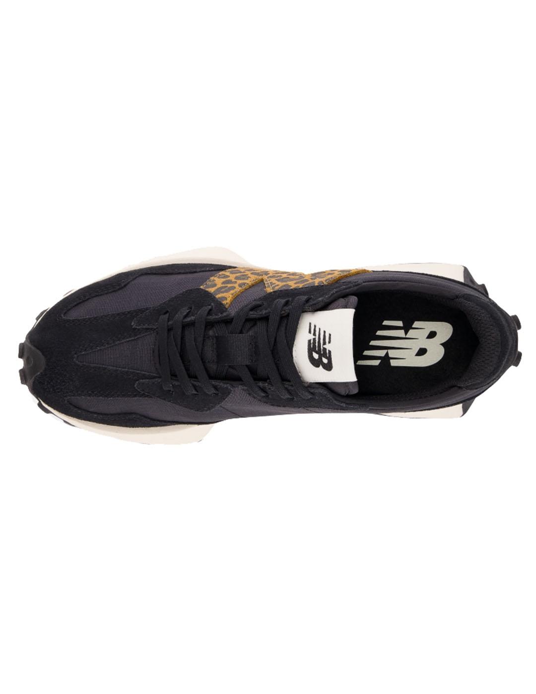 Zapatilla Mujer New Balance 327 Negra Leopardo