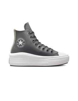 Zapatilla Mujer Move Hi Piel Gris