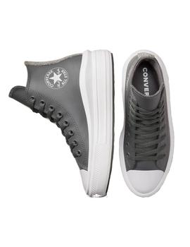 Converse grises deals de piel
