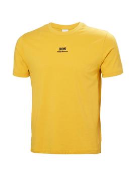 Camiseta Hombre Helly Hansen YU Patch Mostaza