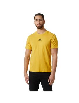 Camiseta Hombre Helly Hansen YU Patch Mostaza