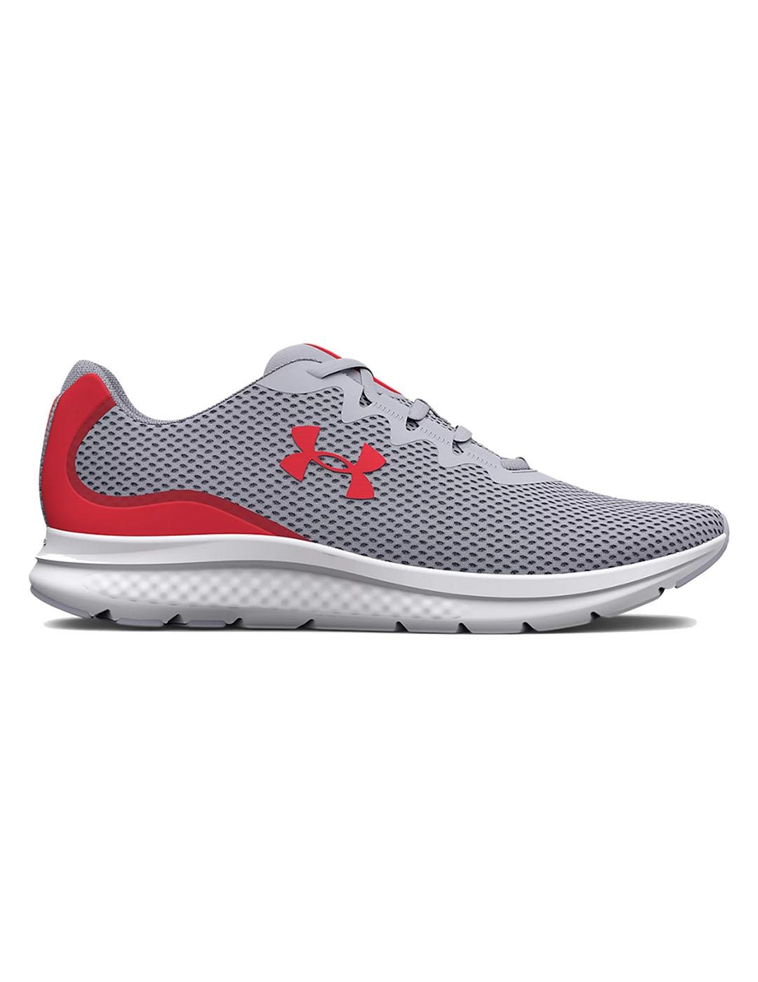 Zapatillas Hombre Under Armour Charged Gris Rojo