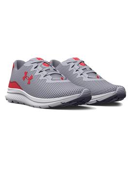 Zapatillas Hombre Under Armour Charged Gris Rojo