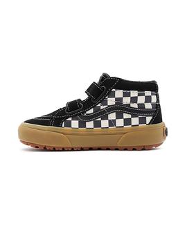 Zapatilla Niño Vans Sk8-Mid V MTE-1 Negra Cuadros