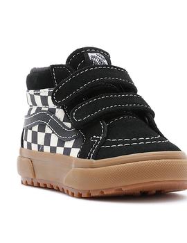 Zapatilla Niño Vans Sk8-Mid V MTE-1 Negra Cuadros