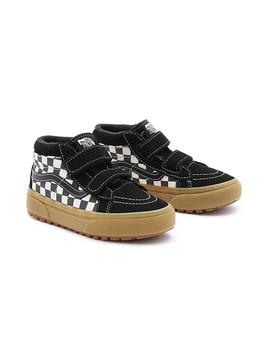 Zapatilla Niño Vans Sk8-Mid V MTE-1 Negra Cuadros