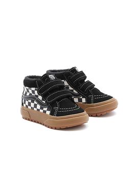 Zapatilla Baby Vans Sk8-Mid V MTE-1 Negra cuadros