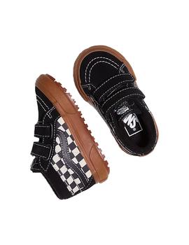 Zapatilla Baby Vans Sk8-Mid V MTE-1 Negra cuadros