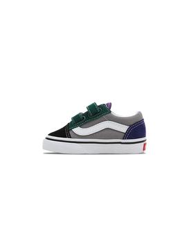 Zapatilla Baby Vans Old Skool V Gris Verde Negro A