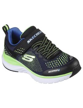 Zapatilla Niño Skechers Ultra Groove Marino/Verde