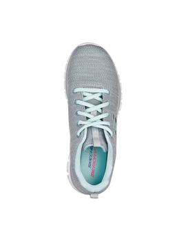 Zapatilla Mujer Skechers Graceful Tw Gris Verde