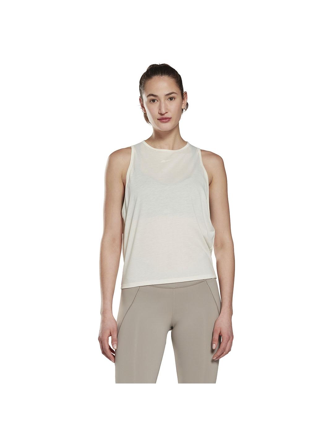 Camiseta Mujer Reebok Yoga Beige