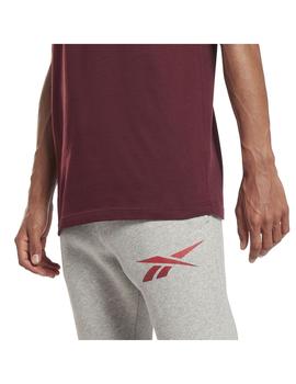 Camiseta Hombre Reebok Logo Tee Granate