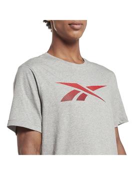 Camiseta Hombre Reebok Logo Tee Gris