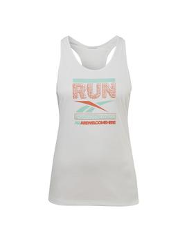 Camiseta Mujer Reebok Run Graphic Blanco