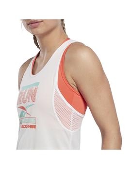 Camiseta Mujer Reebok Run Graphic Blanco