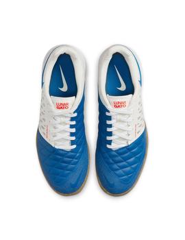 Bota Sala Unisex Nike Lunargato Blanca Azul