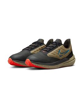 Zapatilla Hombre Nike Air Winflo 9 Shield Verde Marron Gris