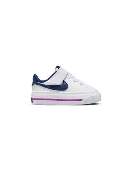 Zapatilla Baby Nike Court Legacy Blanco Marino