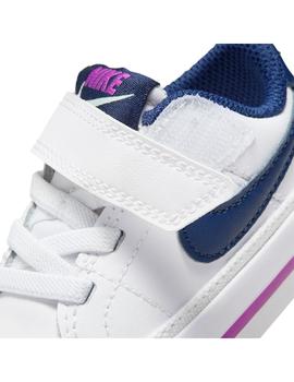 Zapatilla Baby Nike Court Legacy Blanco Marino