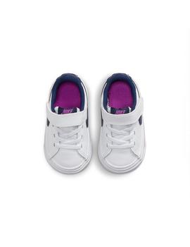 Zapatilla Baby Nike Court Legacy Blanco Marino
