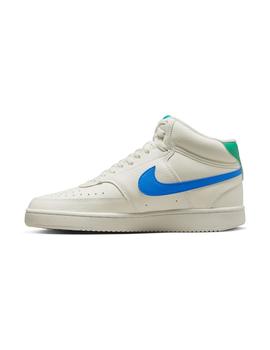 Zapatilla Hombre Nike Court Vision Mid Blanca Azul