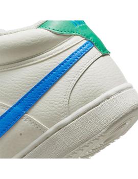 Zapatilla Hombre Nike Court Vision Mid Blanca Azul
