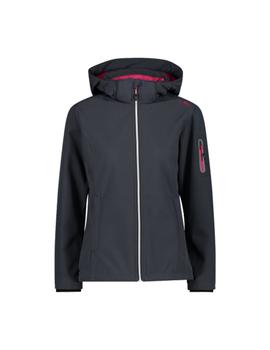 Cazadora Mujer CMP Zip Hood Gris/Rosa