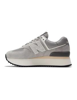 Zapatilla Mujer New Balance 574+  Platform Gris