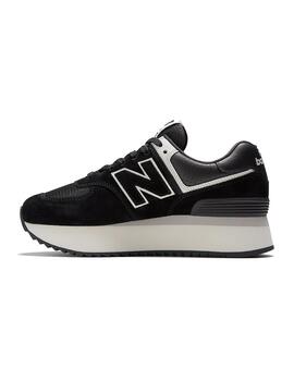 Zapatilla Mujer New Balance 574+ Plataforma Negra