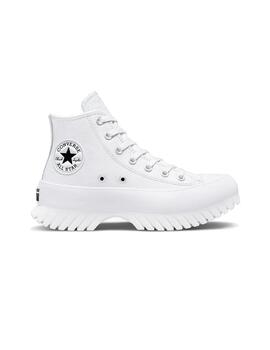 Zapatilla Mujer Converse Lugged Hi Piel Blanca