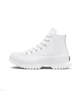 Zapatilla Mujer Converse Lugged Hi Piel Blanca