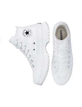 Zapatilla Mujer Converse Lugged Hi Piel Blanca