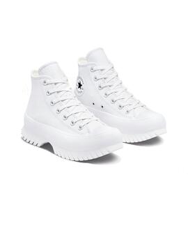 Zapatilla Mujer Converse Lugged Hi Piel Blanca