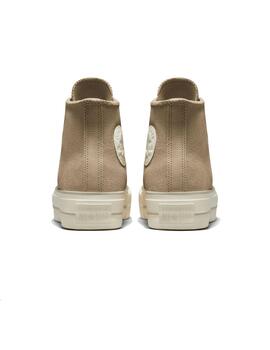 Zapatilla Mujer Converse Platform Suede Serraje Camel